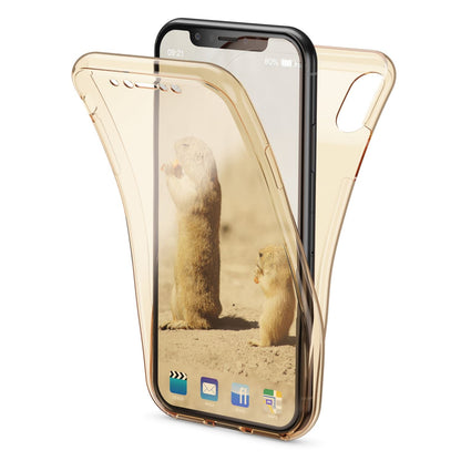 NALIA 360 Grad Handyhülle kompatibel mit iPhone XS Max, Full Cover Rundum Doppel-Schutz, Dünnes Ganzkörper Case Silikon Etui Handytasche, Displayschutz & Rückseite Hülle