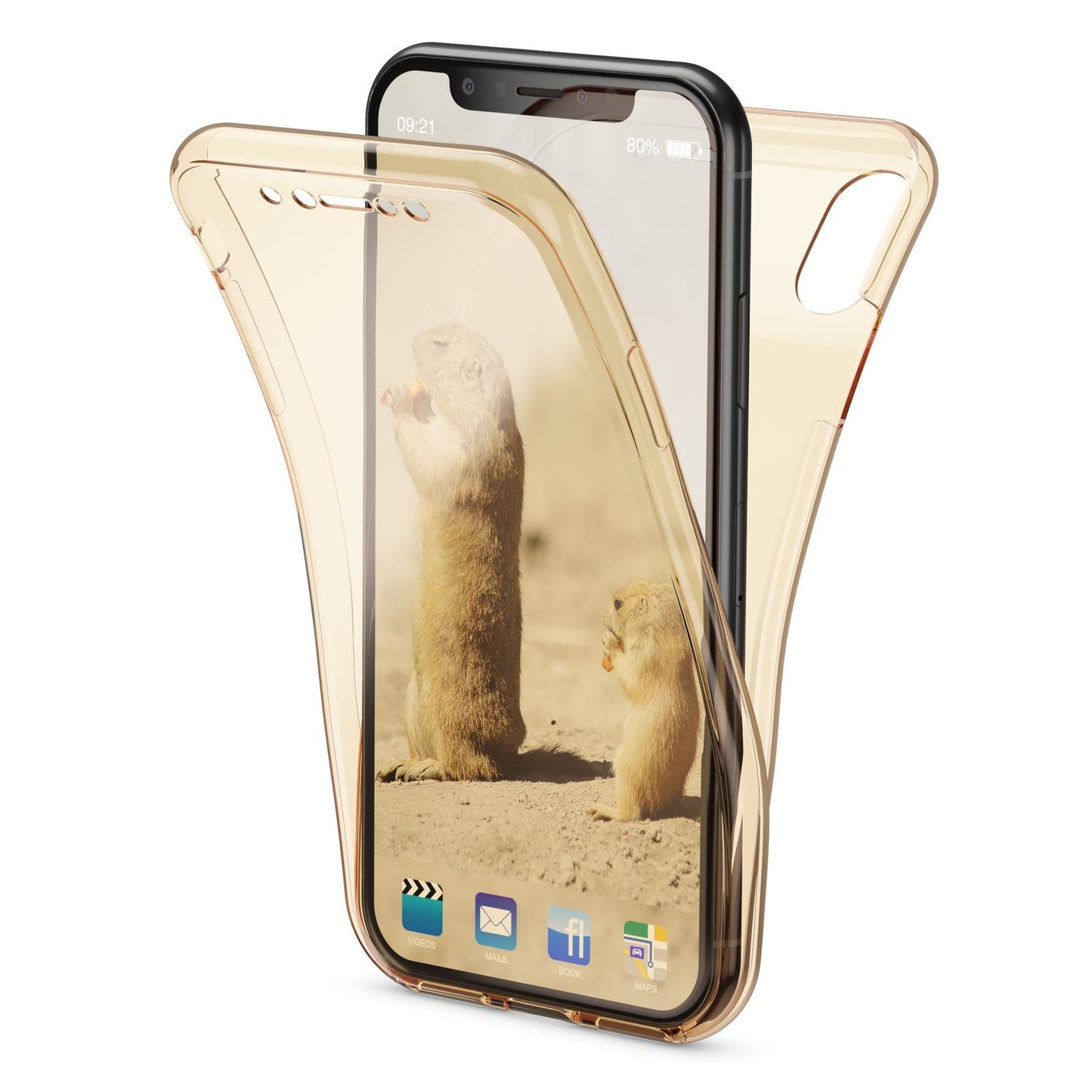 NALIA 360 Grad Handyhülle kompatibel mit Apple iPhone X XS, Full-Cover vorne hinten Hülle Doppel-Schutz, Dünn Ganzkörper Case Silikon Etui Handytasche Displayschutz Rückseite