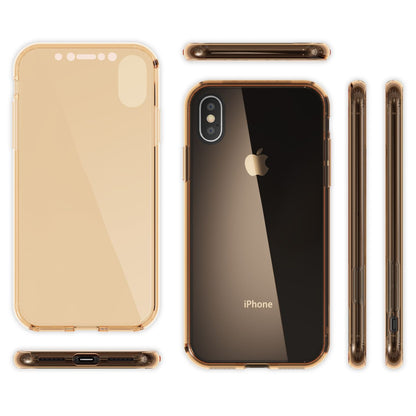 NALIA 360 Grad Handyhülle kompatibel mit iPhone XS Max, Full Cover Rundum Doppel-Schutz, Dünnes Ganzkörper Case Silikon Etui Handytasche, Displayschutz & Rückseite Hülle