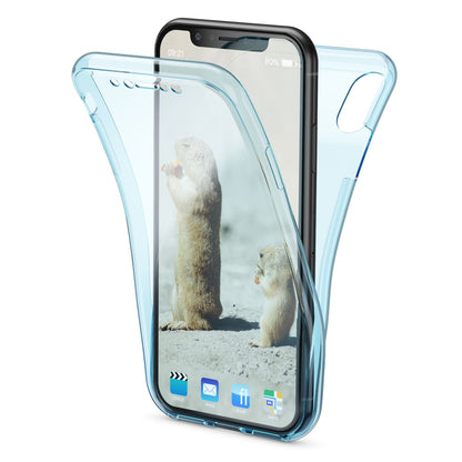 NALIA 360 Grad Handyhülle kompatibel mit iPhone XS Max, Full Cover Rundum Doppel-Schutz, Dünnes Ganzkörper Case Silikon Etui Handytasche, Displayschutz & Rückseite Hülle