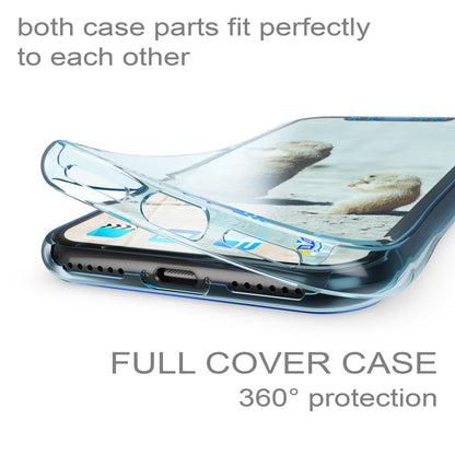 NALIA 360 Grad Handyhülle kompatibel mit iPhone XS Max, Full Cover Rundum Doppel-Schutz, Dünnes Ganzkörper Case Silikon Etui Handytasche, Displayschutz & Rückseite Hülle