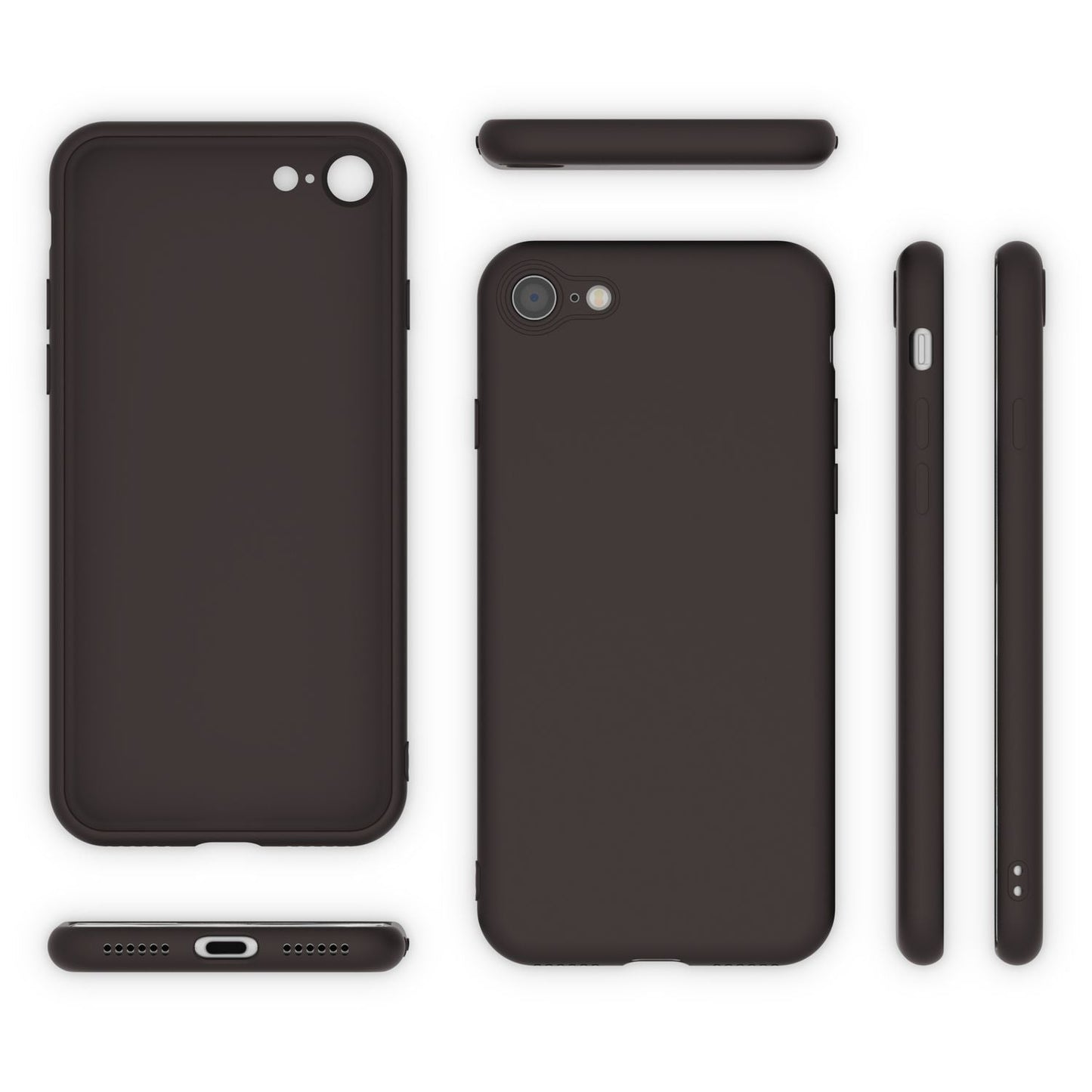 NALIA Neon Hülle kompatibel mit iPhone SE 2022 / SE 2020 / 8 / 7, Ultra-Slim Silikon Handyhülle Soft Case Phone Cover Stoßfest Dünn, Weiche Gummi Schutzhülle Handy-Tasche Bumper Etui