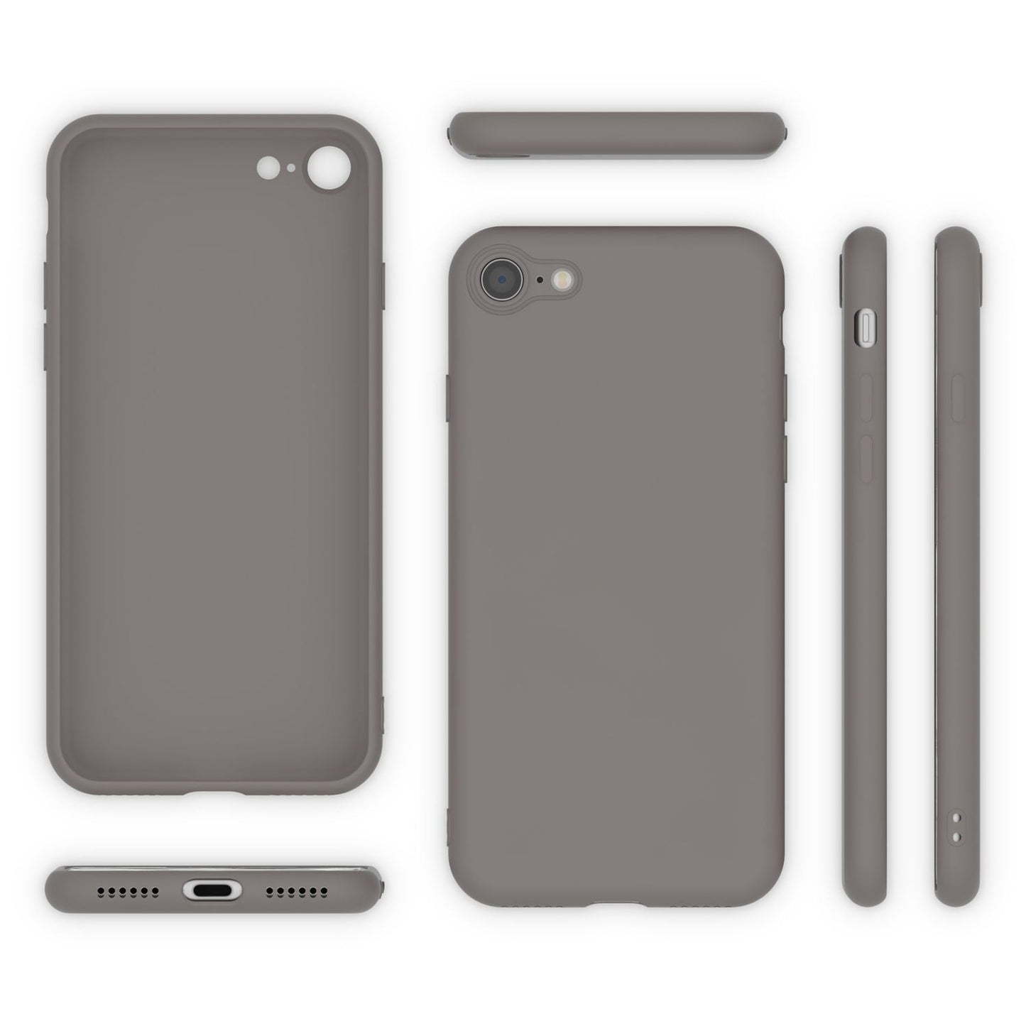 NALIA Neon Hülle kompatibel mit iPhone SE 2022 / SE 2020 / 8 / 7, Ultra-Slim Silikon Handyhülle Soft Case Phone Cover Stoßfest Dünn, Weiche Gummi Schutzhülle Handy-Tasche Bumper Etui