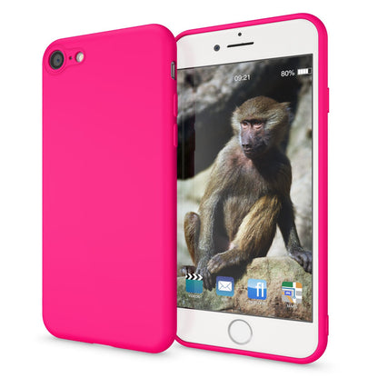 NALIA Neon Hülle kompatibel mit iPhone SE 2022 / SE 2020 / 8 / 7, Ultra-Slim Silikon Handyhülle Soft Case Phone Cover Stoßfest Dünn, Weiche Gummi Schutzhülle Handy-Tasche Bumper Etui