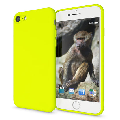 NALIA Neon Hülle kompatibel mit iPhone SE 2022 / SE 2020 / 8 / 7, Ultra-Slim Silikon Handyhülle Soft Case Phone Cover Stoßfest Dünn, Weiche Gummi Schutzhülle Handy-Tasche Bumper Etui