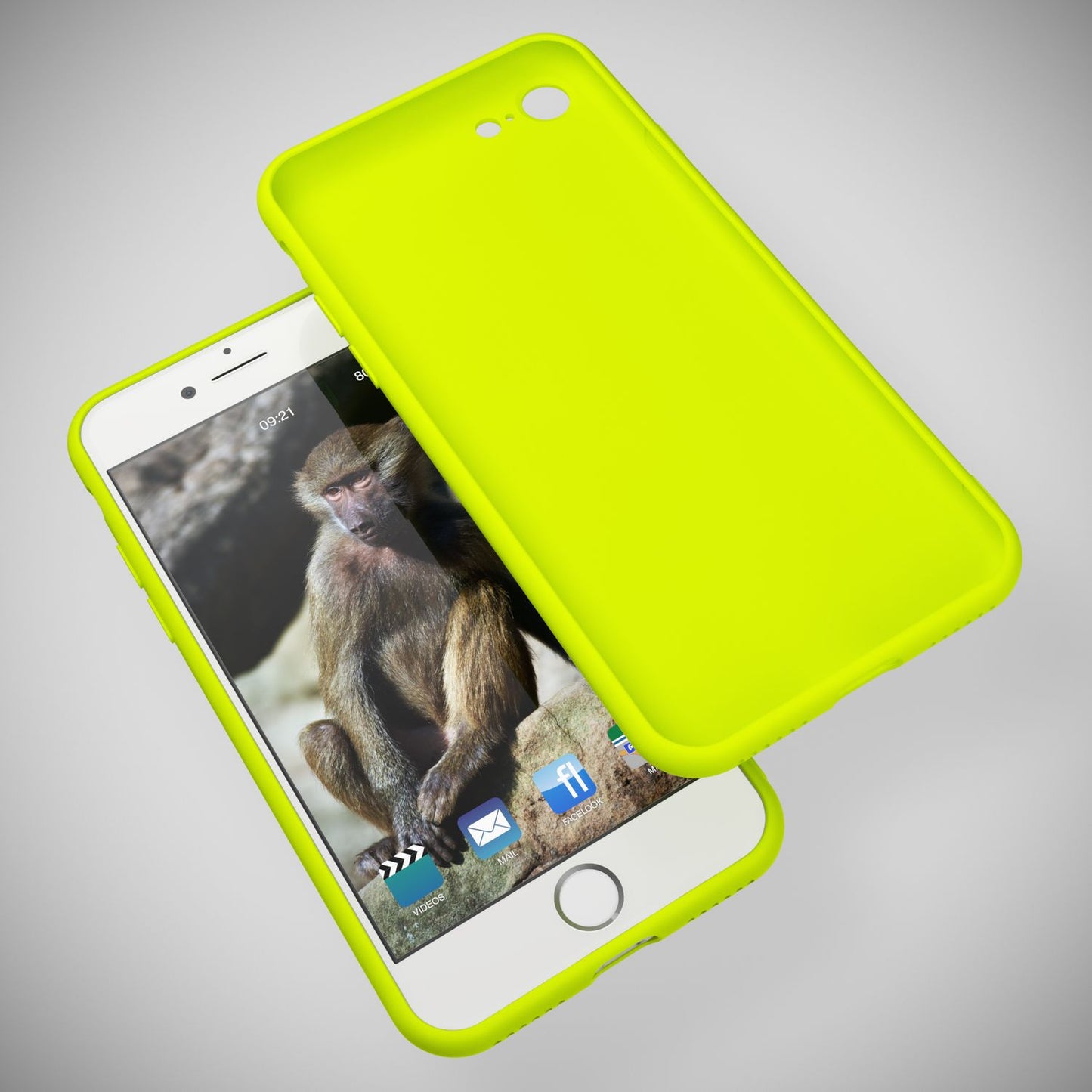 NALIA Neon Hülle kompatibel mit iPhone SE 2022 / SE 2020 / 8 / 7, Ultra-Slim Silikon Handyhülle Soft Case Phone Cover Stoßfest Dünn, Weiche Gummi Schutzhülle Handy-Tasche Bumper Etui