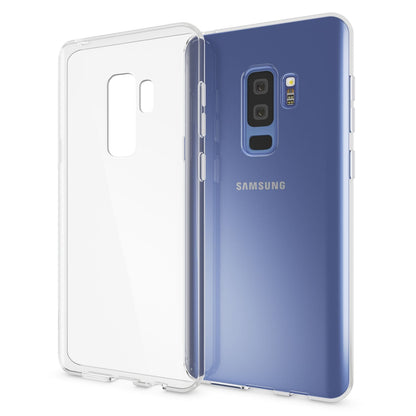 NALIA Transparente Silikonhülle für Samsung Galaxy S9 Plus – Anti-Gelb & Rutschfest – GLAZE (Handyhülle Kristallklar, Schlank & Stoßfest) – Marke aus Berlin