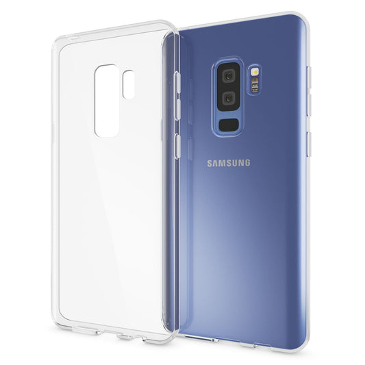 NALIA Transparente Silikonhülle für Samsung Galaxy S9 Plus – Anti-Gelb & Rutschfest – GLAZE (Handyhülle Kristallklar, Schlank & Stoßfest) – Marke aus Berlin