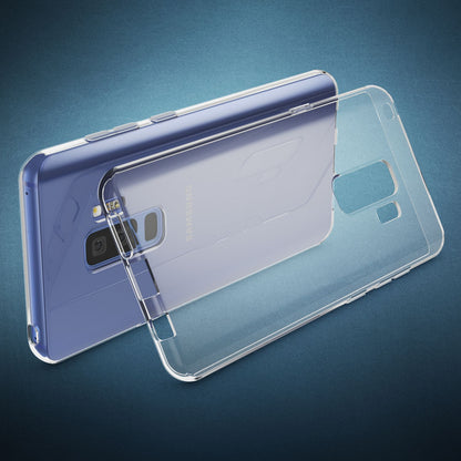 NALIA Transparente Silikonhülle für Samsung Galaxy S9 Plus – Anti-Gelb & Rutschfest – GLAZE (Handyhülle Kristallklar, Schlank & Stoßfest) – Marke aus Berlin