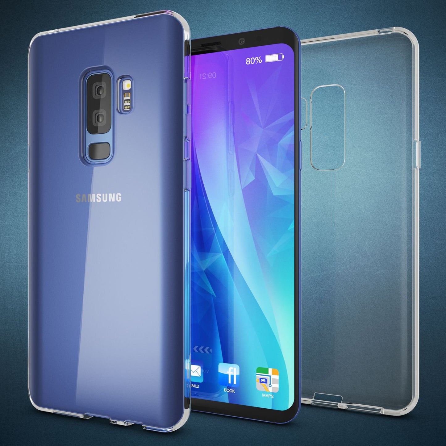 NALIA Transparente Silikonhülle für Samsung Galaxy S9 Plus – Anti-Gelb & Rutschfest – GLAZE (Handyhülle Kristallklar, Schlank & Stoßfest) – Marke aus Berlin