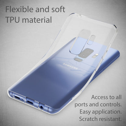NALIA Handyhülle kompatibel mit Samsung Galaxy S9 Plus, Slim Silikon Motiv Case Crystal Schutzhülle Dünn Durchsichtig, Etui Handy-Tasche Back-Cover Transparent Bumper