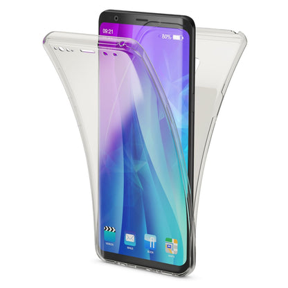 NALIA 360 Grad Handyhülle kompatibel mit Samsung Galaxy S9 Plus, Full Cover vorne hinten Doppel-Schutz Dünnes Ganzkörper Case Silikon Etui, Transparenter Displayschutz & Rückseite