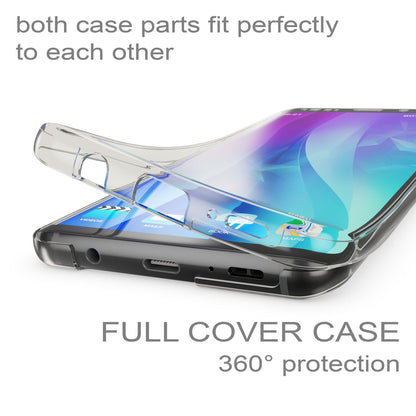 NALIA 360 Grad Handyhülle kompatibel mit Samsung Galaxy S9 Plus, Full Cover vorne hinten Doppel-Schutz Dünnes Ganzkörper Case Silikon Etui, Transparenter Displayschutz & Rückseite