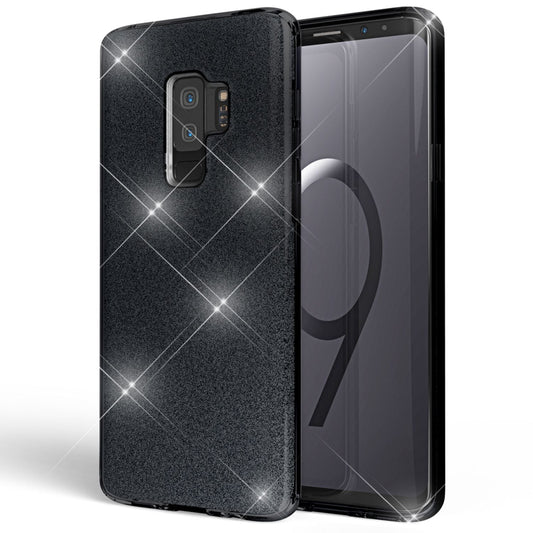 NALIA Handy Hülle für Samsung Galaxy S9 Plus, Glitzer Case Cover Tasche Bumper