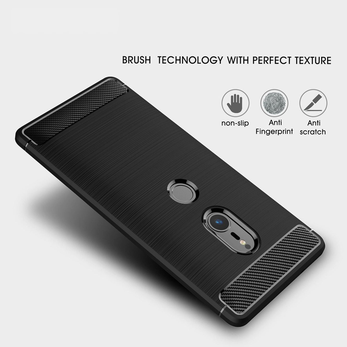 NALIA Handyhülle kompatibel mit Sony Xperia XZ2, Ultra Slim Silikon Case Cover, Dünne Crystal Phone Schutzhülle, Etui Handy-Tasche Back-Cover Bumper, Smartphone TPU Gummihülle  - Schwarz