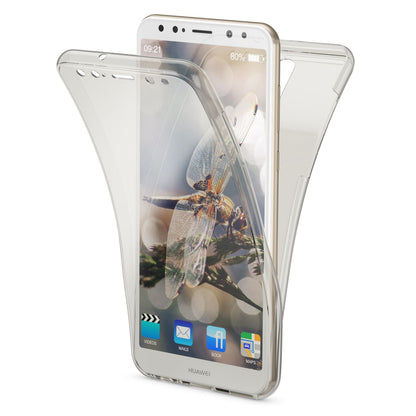 NALIA 360 Grad Handyhülle kompatibel mit Huawei Mate 10 Lite, Full Cover vorne hinten Doppel-Schutz, Dünn Ganzkörper Case Silikon Handytasche Transparenter Displayschutz Rückseite