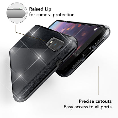 NALIA Glitzerhülle für Huawei P20 – Funkelnder Glitzer-Look & Grip – SHINEPOP (Silikon Case) – Marke aus Berlin