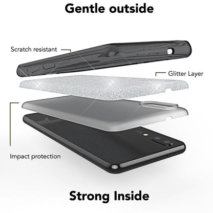 NALIA Glitzerhülle für Huawei P20 – Funkelnder Glitzer-Look & Grip – SHINEPOP (Silikon Case) – Marke aus Berlin