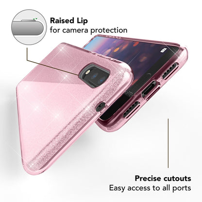 NALIA Glitzerhülle für Huawei P20 – Funkelnder Glitzer-Look & Grip – SHINEPOP (Silikon Case) – Marke aus Berlin