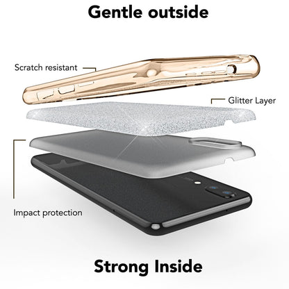 NALIA Glitzerhülle für Huawei P20 – Funkelnder Glitzer-Look & Grip – SHINEPOP (Silikon Case) – Marke aus Berlin