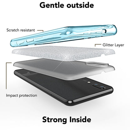 NALIA Glitzerhülle für Huawei P20 – Funkelnder Glitzer-Look & Grip – SHINEPOP (Silikon Case) – Marke aus Berlin