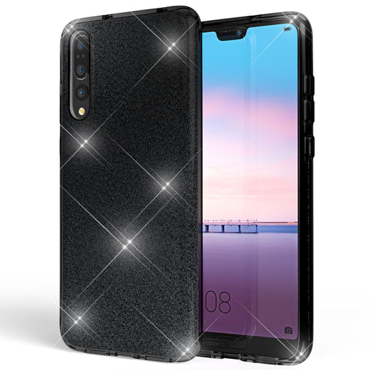 NALIA Glitzerhülle für Huawei P20 Pro – Funkelnder Glitzer-Look & Grip – SHINEPOP (Silikon Case) – Marke aus Berlin