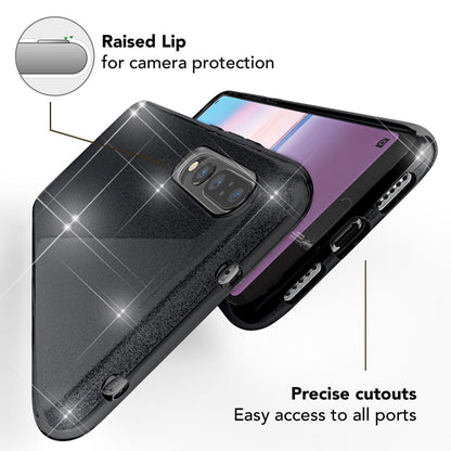 NALIA Glitzerhülle für Huawei P20 Pro – Funkelnder Glitzer-Look & Grip – SHINEPOP (Silikon Case) – Marke aus Berlin