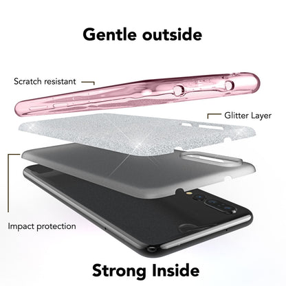 NALIA Glitzerhülle für Huawei P20 Pro – Funkelnder Glitzer-Look & Grip – SHINEPOP (Silikon Case) – Marke aus Berlin