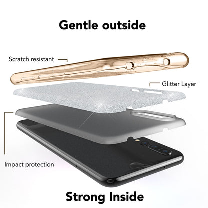 NALIA Glitzerhülle für Huawei P20 Pro – Funkelnder Glitzer-Look & Grip – SHINEPOP (Silikon Case) – Marke aus Berlin