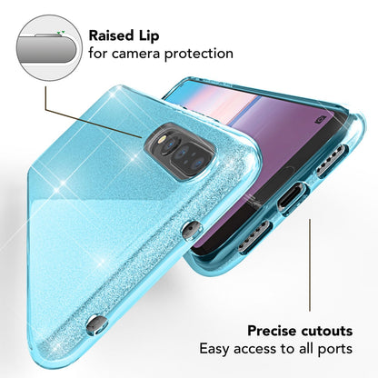 NALIA Glitzerhülle für Huawei P20 Pro – Funkelnder Glitzer-Look & Grip – SHINEPOP (Silikon Case) – Marke aus Berlin