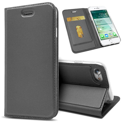 NALIA Klapphülle kompatibel mit iPhone SE 2022 / SE 2020 / 8 / 7, Flip Case Kunst-Leder Handyhülle Hard Cover Etui 360 Grad Hülle, Handy-Tasche Phone Book Bumper Wallet Klappbar