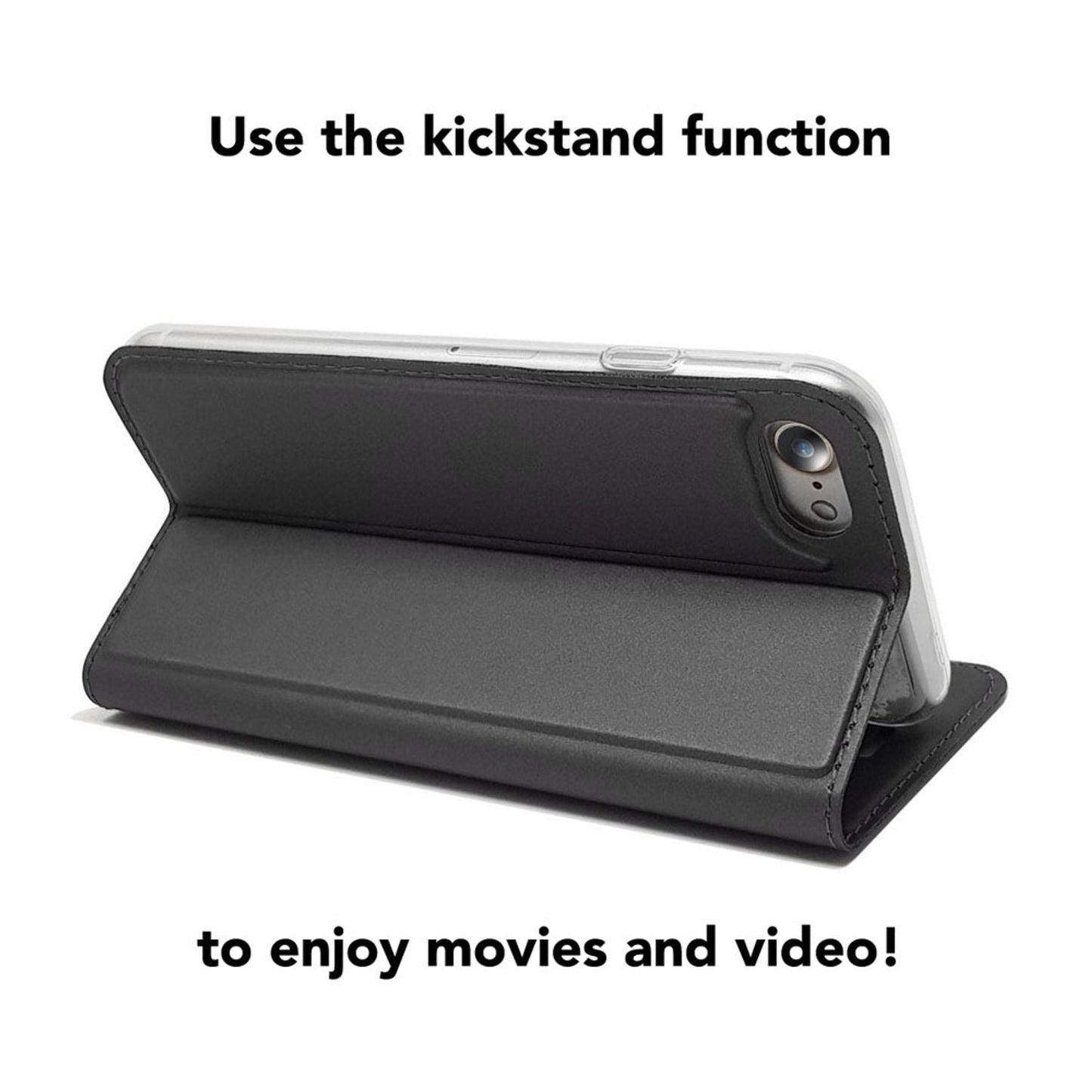NALIA Klapphülle kompatibel mit iPhone SE 2022 / SE 2020 / 8 / 7, Flip Case Kunst-Leder Handyhülle Hard Cover Etui 360 Grad Hülle, Handy-Tasche Phone Book Bumper Wallet Klappbar