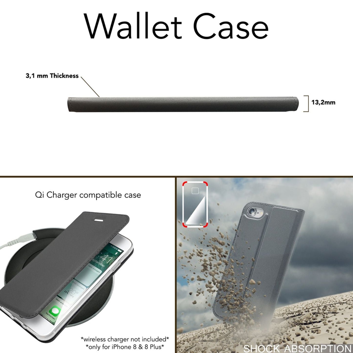 NALIA Klapphülle kompatibel mit iPhone SE 2022 / SE 2020 / 8 / 7, Flip Case Kunst-Leder Handyhülle Hard Cover Etui 360 Grad Hülle, Handy-Tasche Phone Book Bumper Wallet Klappbar