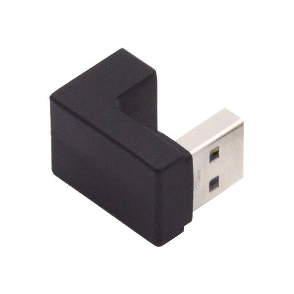 SYSTEM-S USB 3.0 Gen 2 U Turn 180° Adapter Type A Female to Male Cable in Black 
