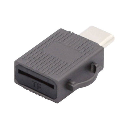 SYSTEM-S USB 3.1 Typ C Micro SD Karte Lesegerät Kartenleser SDXC Adapter in Grau