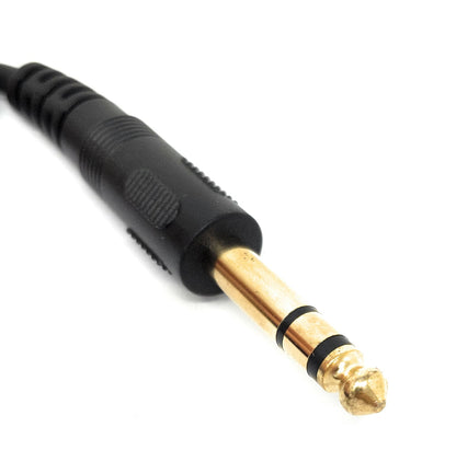 SYSTEM-S Audio Kabel 150 cm Stereo AUX Klinke 6,35 mm Stecker zu 3,5 mm Buchse Schwarz