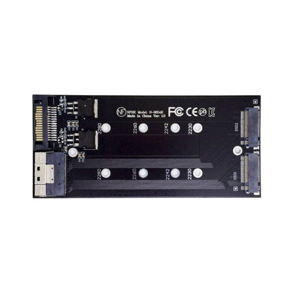 SYSTEM-S NVME M.2 Adapter 2x AHCI zu PCIE Express 3 4.0 Slimline SFF-8654 8X Raid Card