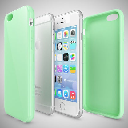 NALIA Handyhülle kompatibel mit iPhone 6 Plus 6S Plus, Ultra-Slim TPU Silikon Jelly Case, Dünne Cover Gummi Schutz-Hülle Skin, Handy-Tasche Telefon-Schale Back-Cover Smart-Phone Bumper - Mint Grün