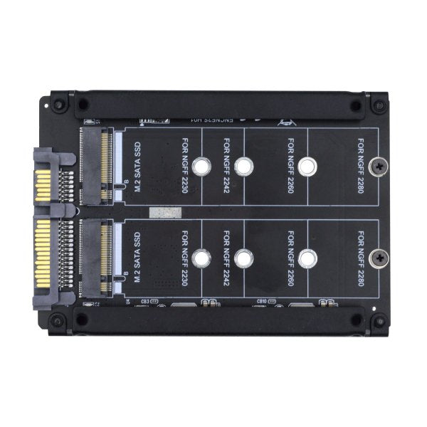 SYSTEM-S NGFF B+M Key Adapter 2x M.2 SSD Karte zu 2,5 Zoll SATA Combo HDD