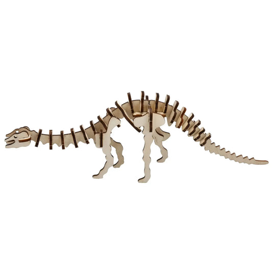 3D-Puzzle Dinosaurier Holz Natur 3D Holzpuzzle Dino Diplodocus