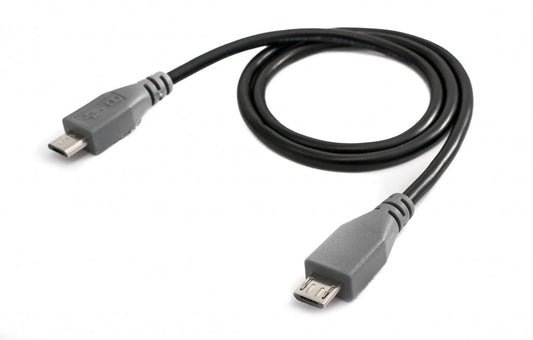 SYSTEM-S USB 2.0 Kabel 50 cm Micro B Stecker zu Stecker Adapter Schwarz