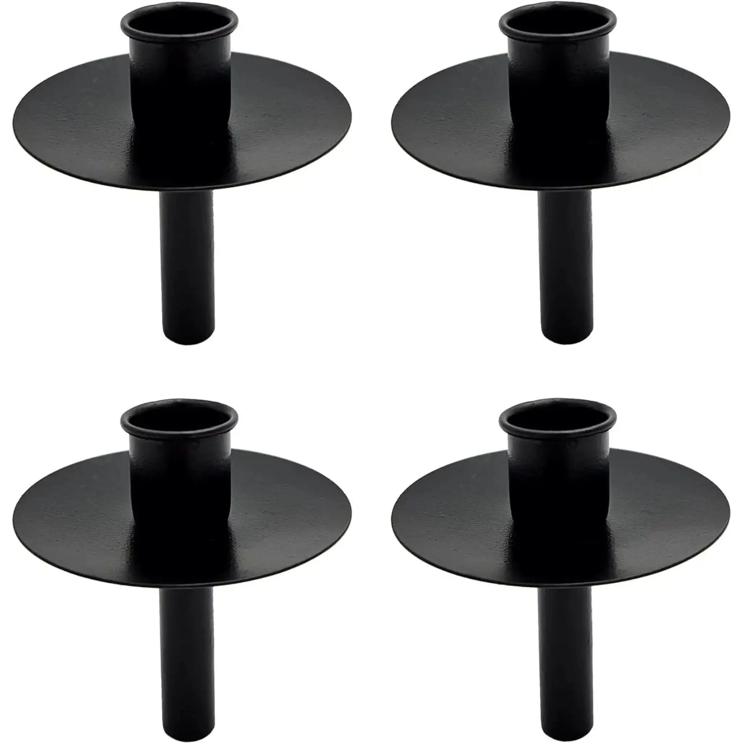 4 STÜCK Kerzenhalter für Flaschen Metall schwarz Kerze Flasche Stabkerzenhalter