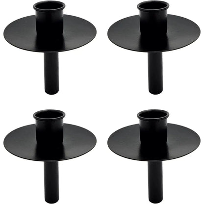 4 STÜCK Kerzenhalter für Flaschen Metall schwarz Kerze Flasche Stabkerzenhalter