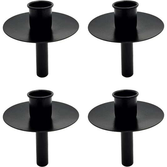 4 STÜCK Kerzenhalter für Flaschen Metall schwarz Kerze Flasche Stabkerzenhalter