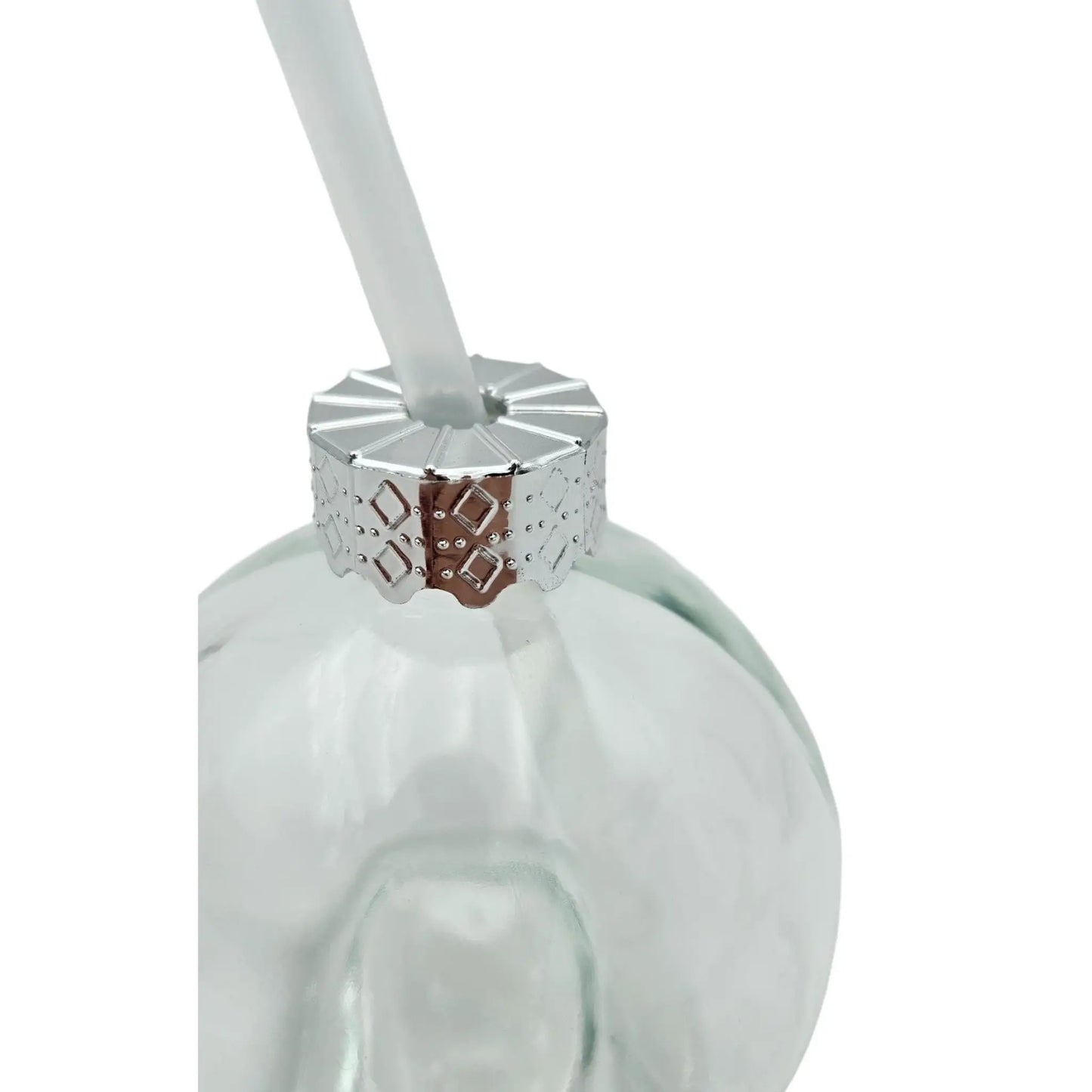 4 Trinkgläser Weihnachtskugel Trinkhalm Glas transparent Weihnachtskugel 400 ml