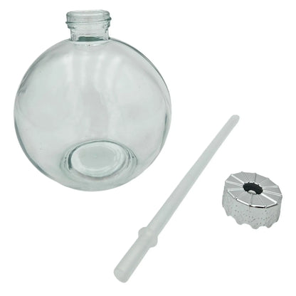 4 Trinkgläser Weihnachtskugel Trinkhalm Glas transparent Weihnachtskugel 400 ml