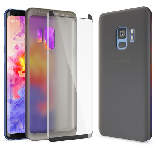 NALIA 360 Grad Handy Hülle für Samsung Galaxy S9, Full Cover Case Silikon Bumper