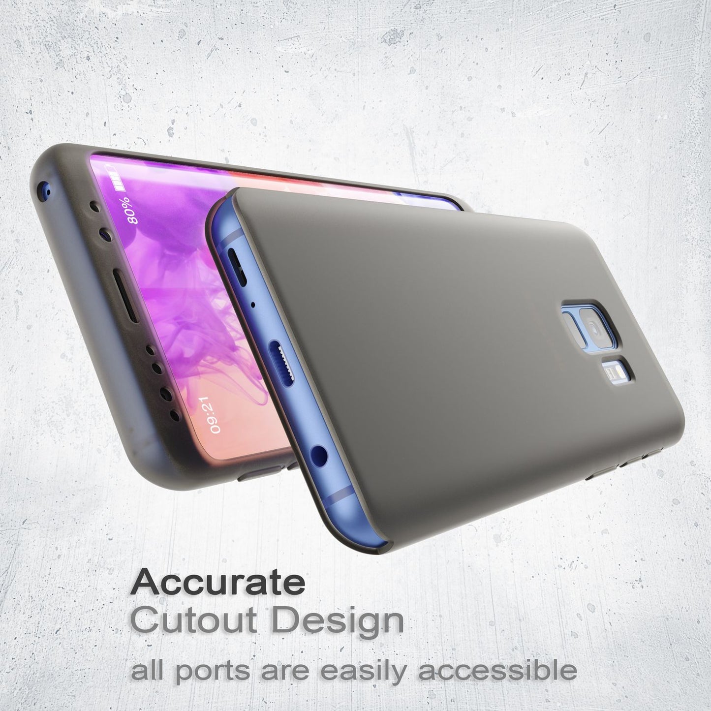 NALIA 360 Grad Handy Hülle für Samsung Galaxy S9, Full Cover Case Silikon Bumper
