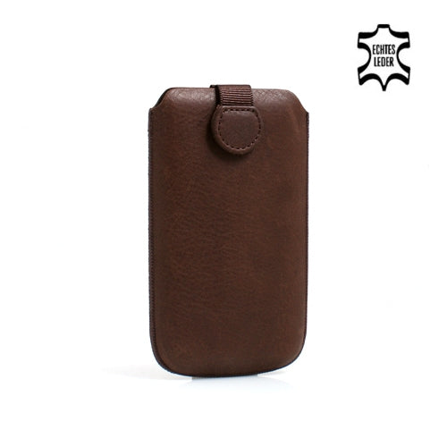 SYSTEM-S Leder Etui Case mit Rückzugfunktion für Samsung Galaxy Note