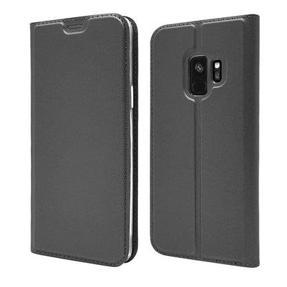 NALIA Handyhülle kompatibel mit Samsung Galaxy S9, Slim Kickstand Handyhülle Flip-Case Kunstleder Cover mit Magnet Etui Ganzkörper Schutz Dünne Rundum Handy-Tasche Etui